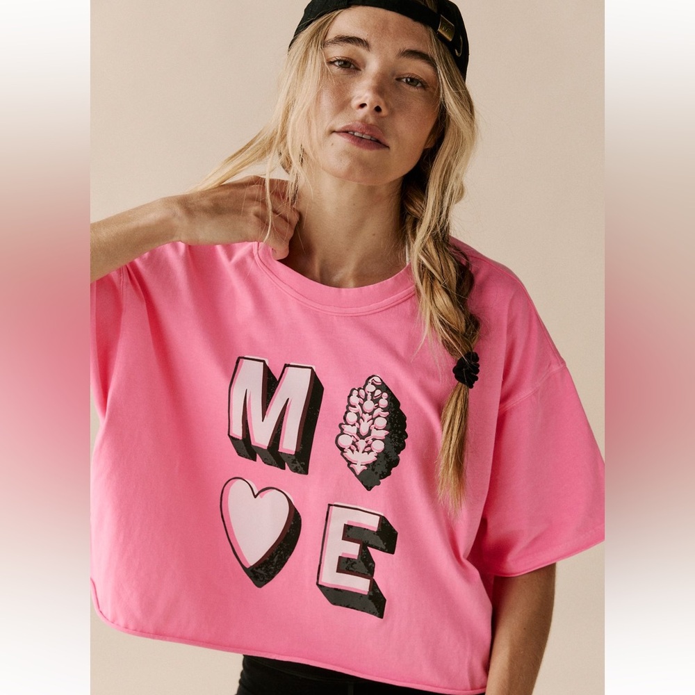 NWT Free People Inspired Move Graphic Tee
